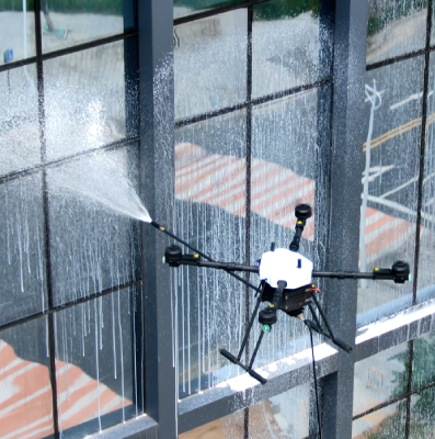 Drone cleaning building 1 sqr