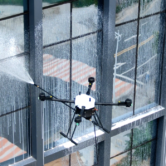 Drone cleaning building 1
